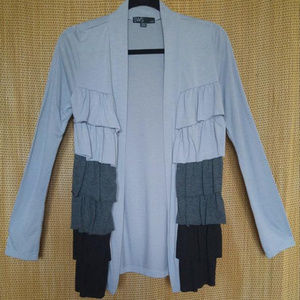 Ruffled Long Sleeve Cardigan